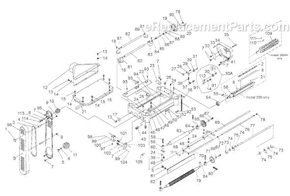 Powermatic 209-1 Parts List And Diagram - (1791296) : Ereplacementparts.com