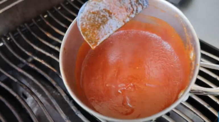 Brining Chicken - Prepared BBQ Sauce