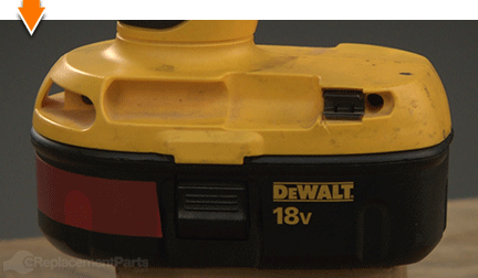 18v battery on a DeWALT cordless drill