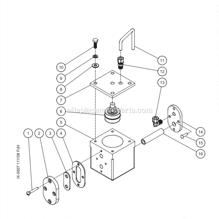 Mi-T-M ADD-23310-120HM Air Compressor Power Tool Low Oil Shutdown (Ix-0007) Diagram