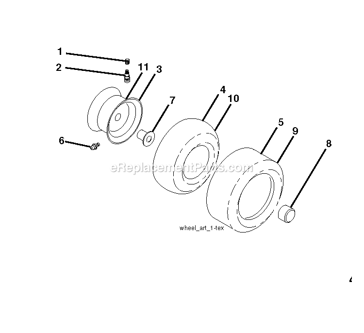 RedMax YT1842 (96041044800)(2019-09) Tractors Wheels And Tires Diagram