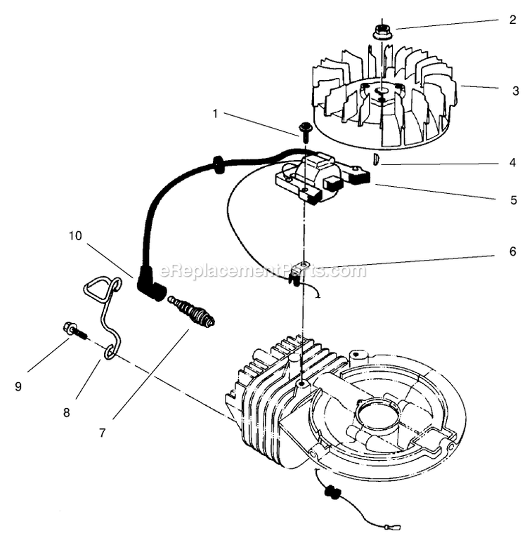 Toro 22026 (210000001-210999999)(2001) Side Discharge Mower Ignition Assembly Diagram