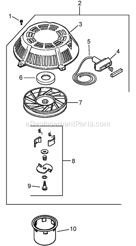 Toro 30317 (240002001-240999999)(2004) Mid-Size Proline T-Bar Gear, 15 Hp With 36in Side Discharge Mower Starting System Assembly Diagram