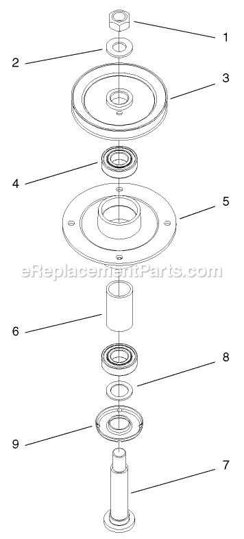 Toro 30332 (210000001-210999999)(2001) 15 Hp W/ 44-Inch Sd Mower Mid-Size ProLine Gear Spindle Housing Assembly 2 Diagram