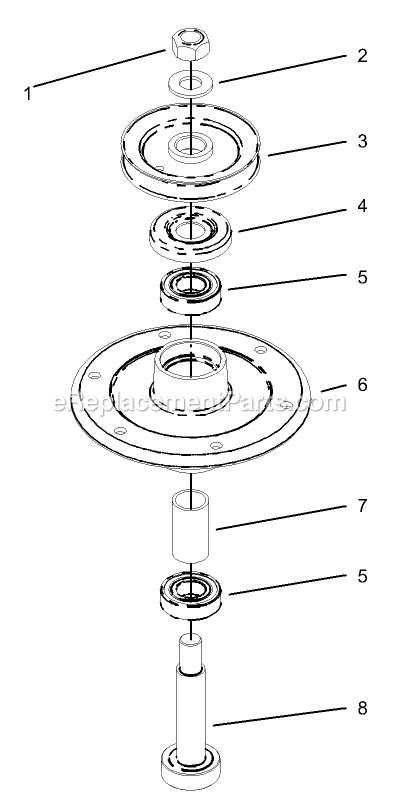 Toro 30430 (230000001-230999999)(2003) 15 Hp W/ 36-Inch Sd Mower Mid-Size ProLine Pistol Grip Gear Spindle Assembly 2 Diagram