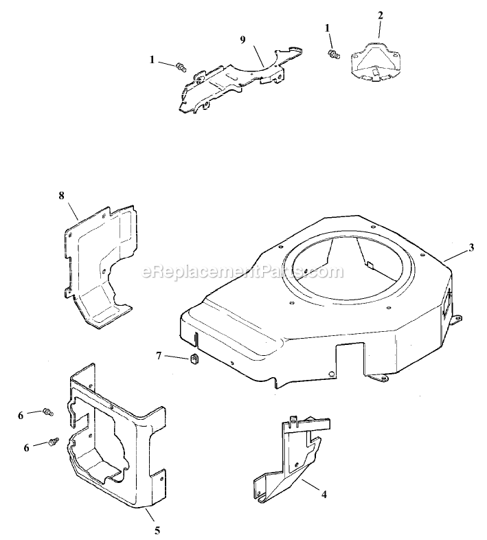 Toro 30430 (240000001-240999999)(2004) Mid-Size Proline Pistol Grip Gear, 15 Hp With 36in Side Discharge Mower Blower Housing And Baffles Assembly Diagram