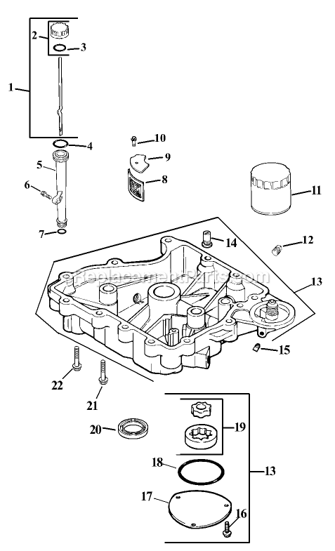 Toro 30529 (240000001-240999999)(2004) Mid-Size Proline Pistol Grip Gear, 15 Hp With 36in Side Discharge Mower Oil Pan And Lubrication Assembly Diagram