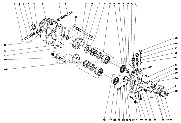 Toro 30545 (90001-99999)(1979) 52-Inch Side Discharge Mower Transmission Assembly Diagram