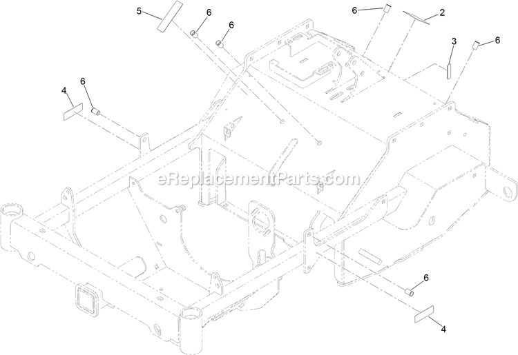 Toro 39514 (400000000-404324199) 24in Stand-On Aerator Main Frame Assembly Diagram