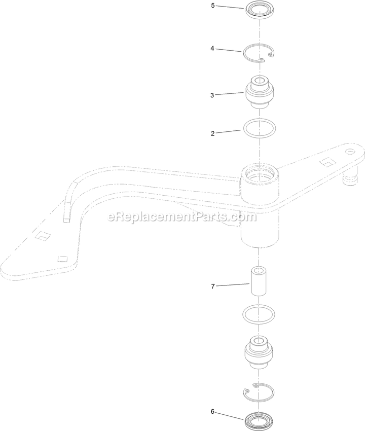 Toro 39521 (409760523-999999999) 30in Stand-On Aerator Idler Arm Assembly Diagram
