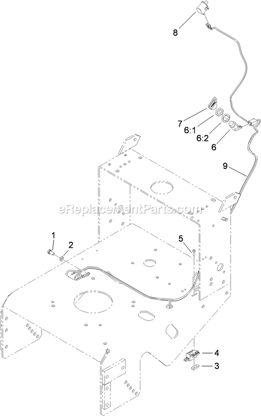 Toro 39674 (400000000-404319999) Fixed Deck, T-Bar, Gear Drive With 36in Cutting Unit Walk-Behind Mower Wire Harness Assembly Diagram