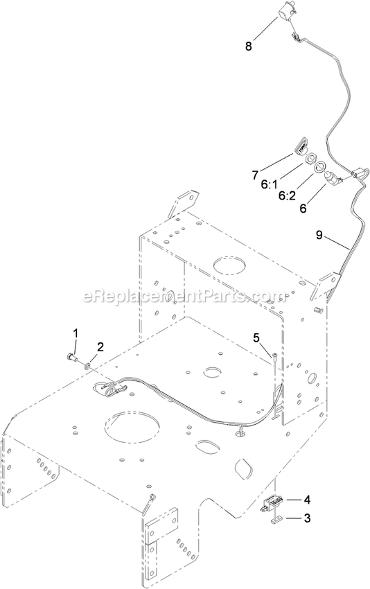 Toro 39678 (404324200-405457996) Fixed Deck, T-Bar, Gear Drive With 48in Cutting Unit Walk-Behind Mower Wire Harness Assembly Diagram