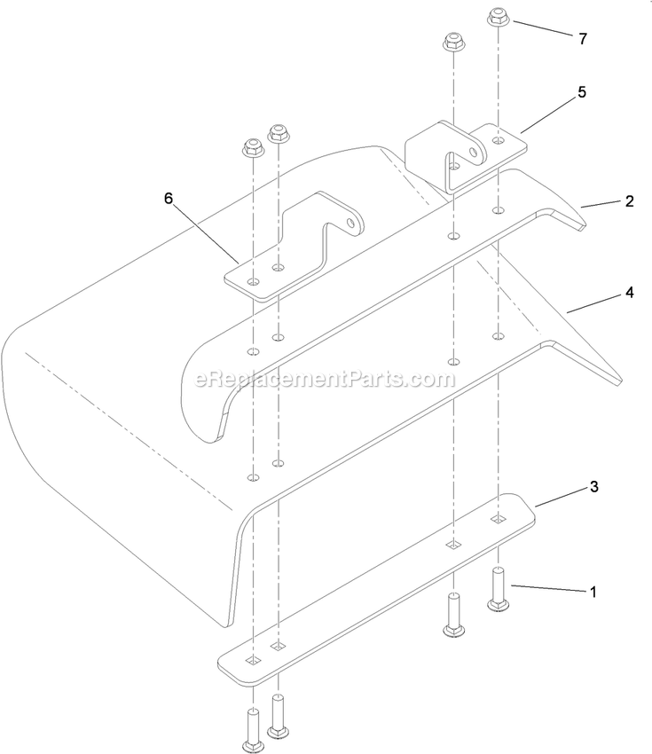 Toro 39678 (404324200-405457996) Fixed Deck, T-Bar, Gear Drive With 48in Cutting Unit Walk-Behind Mower Deflector Assembly Diagram