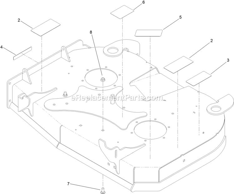Toro 44410TE (406610837-407999999) Proline With 91cm Cutting Unit Walk-Behind Mower Deck Decal Assembly Diagram