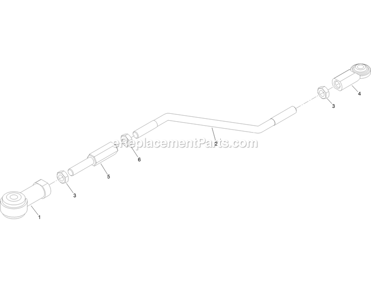 Toro 72076 (400000000-406395520) Z Master Professional 7500-D , With 72in Turbo Force Side Discharge Mower Rod Linkage Assembly Diagram