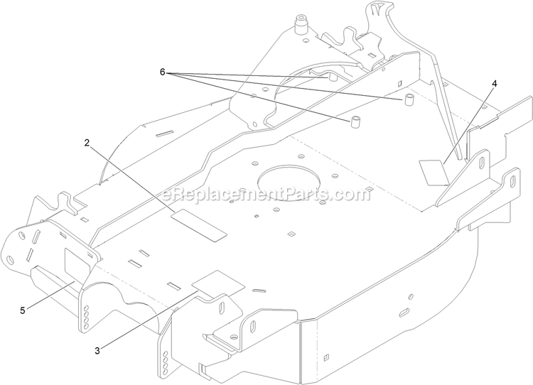 Toro 72096 (407110000-408851916) Z Master Professional 7500-D Series , With 96in Rear Discharge Riding Mower Lh Wing Deck Decal Assembly Diagram