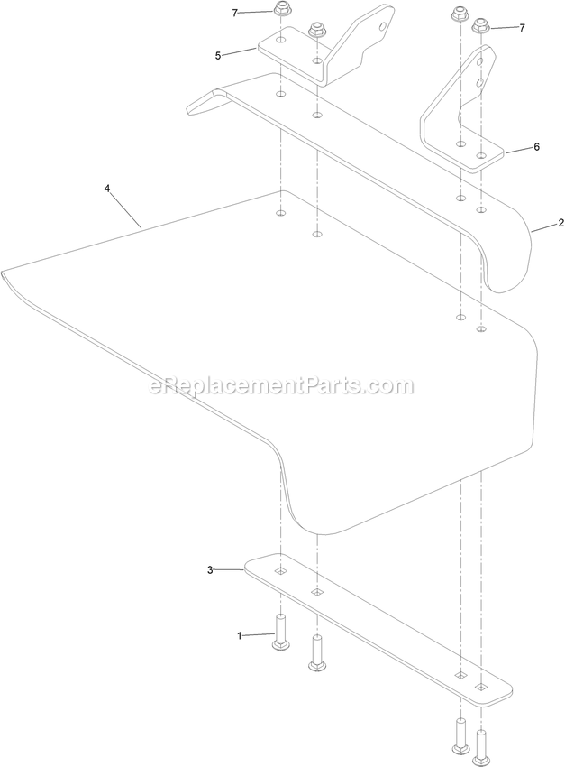 Toro 72910 (409219336-409521811) Z Master Professional 5000 , With 60in Turbo Force Side Discharge Mower Rubber Deflector Assembly Diagram