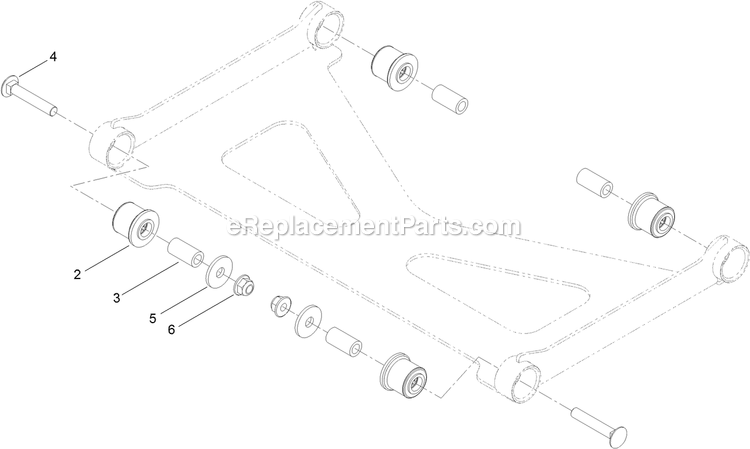 Toro 74000TA (411420601-411420612) 48in Z Master 4000 Deck Strut Assembly Diagram