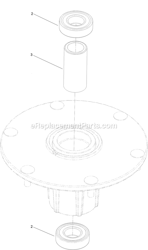 Toro 74004 (400000000-410139179) 60in Z Master 4000 Spindle Assembly Diagram
