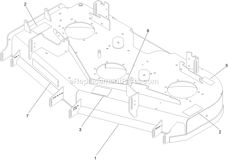 Toro 74053TE (410170000-411435667) 132cm Z Master 4000 Deck Decal Assembly Diagram