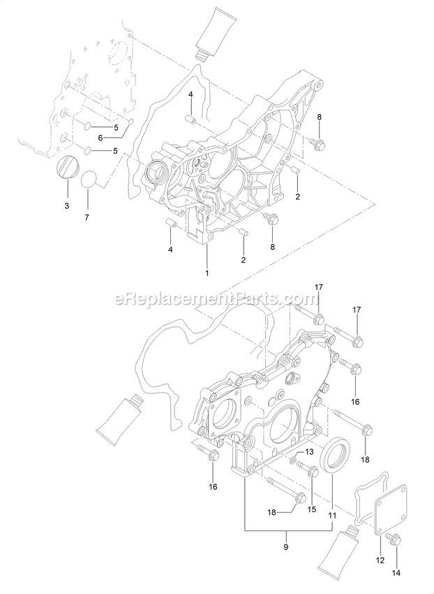 Toro 74060 (400000000-402252574) Z Master Professional 7500-D , With 60in Turbo Force Side Discharge Mower Gear Housing Assembly Diagram