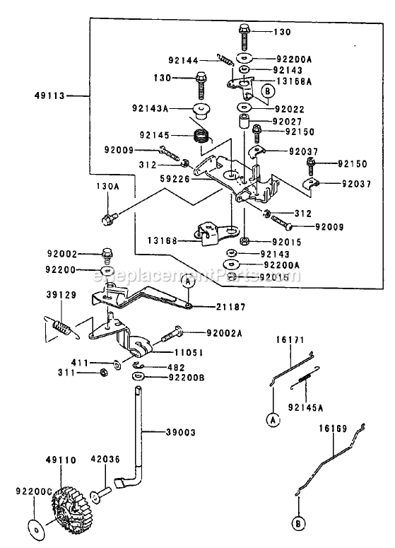 Toro 74214 (230000001-230006000)(2003) Z287l Z Master, With 72-Inch Sfs Side Discharge Mower Control Equipment Assembly Diagram