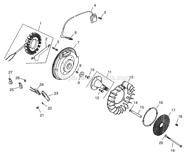 Toro 74225 (210002101-210999999)(2001) Z253 Z Master, With 62-Inch Sfs Side Discharge Mower Ignition/Electrical Assembly Diagram