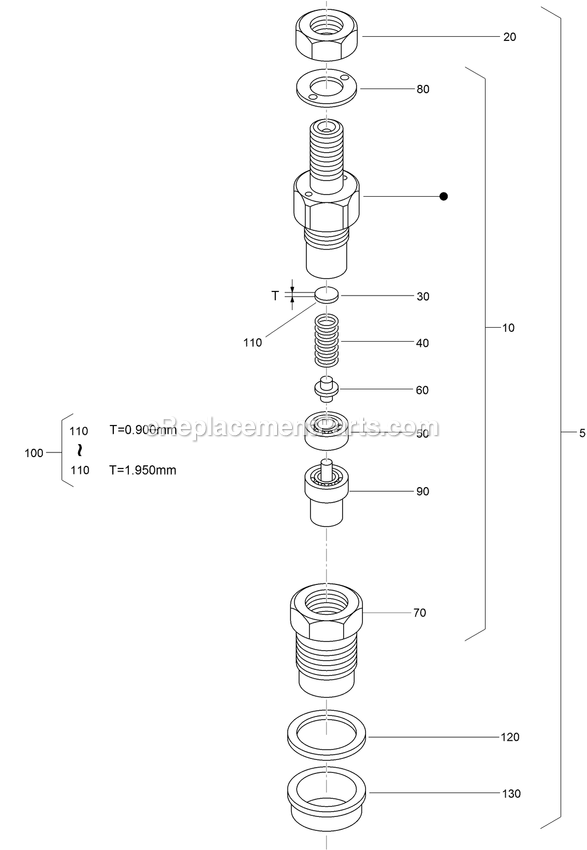 Toro 74266 (400000000-401899999) Z Master Professional 7000 , With 52in Turbo Force Side Discharge Mower Nozzle Holder Assembly Diagram