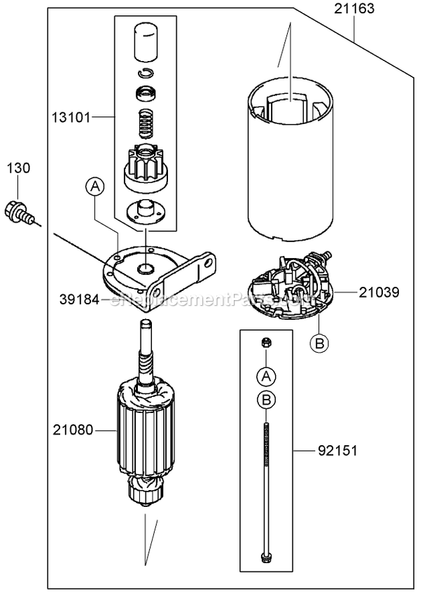 Toro 74408 (270000701-270999999)(2007) Z334 Z Master, With 34in 7-Gauge Side Discharge Mower Starter Assembly Diagram