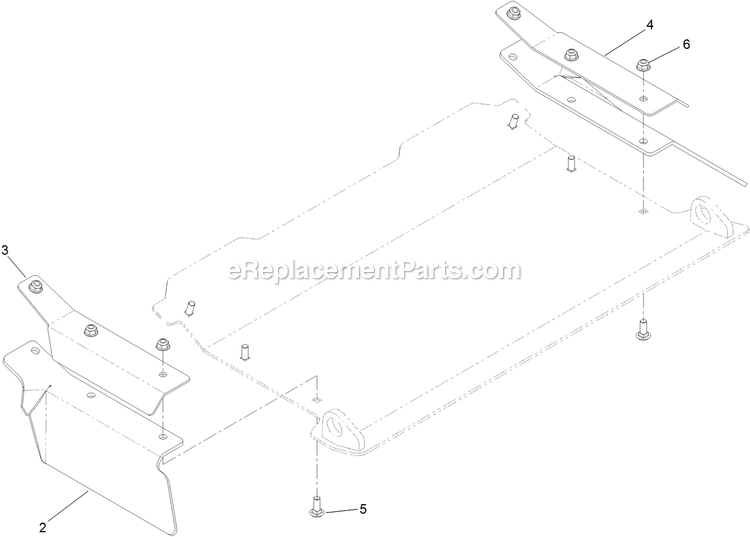 Toro 74463 (404315000-999999999) Titan Hd 2000 Series With 60in Rear-Discharge Deck Riding Mower Discharge Tunnel Assembly Diagram