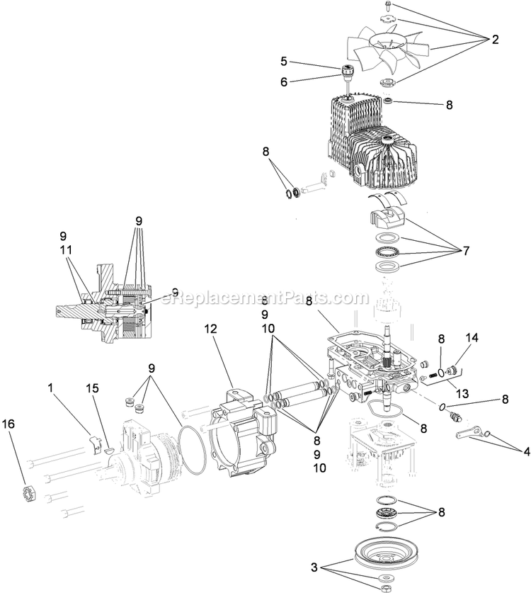 Toro 74923 (290000001-290999999)(2009) Z Master G3 Riding Mower, With 52in Turbo Force Side Discharge Mower Rh Hydro Assembly Diagram
