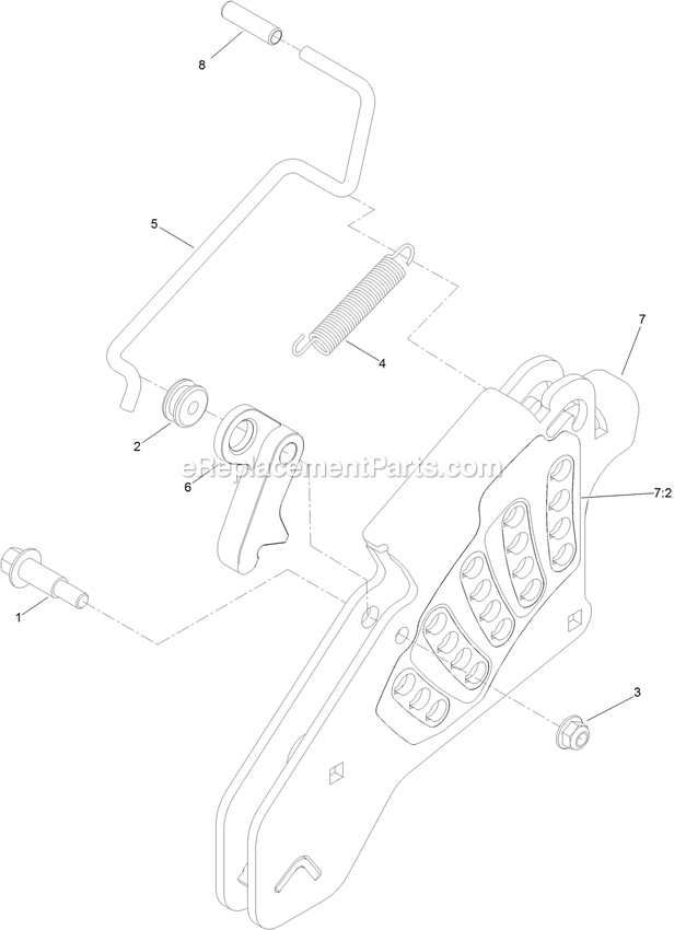 Toro 74925TE (316000001-316999999)(2016) Z Master Professional 6000 , With 152cm Turbo Force Side Discharge Mower Height-Of-Cut Assembly Diagram