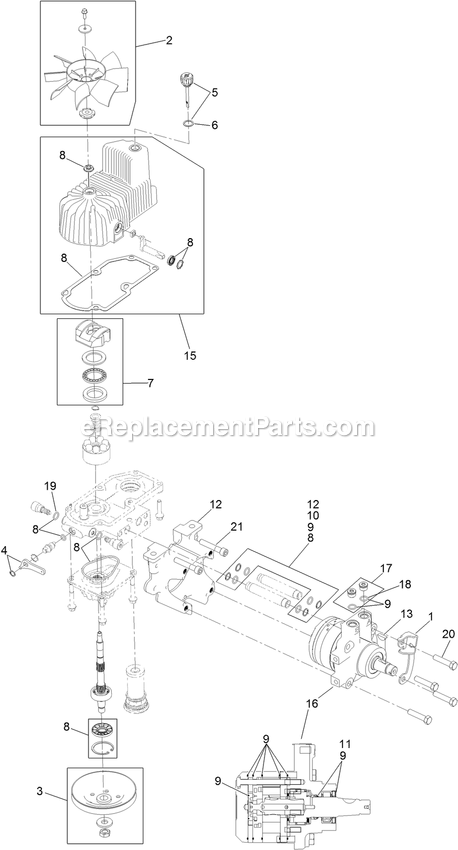 Toro 74926 (314000001-314999999)(2014) Z Master Professional 6000 , With 60in Turbo Force Side Discharge Mower Rh Hydro Assembly Diagram