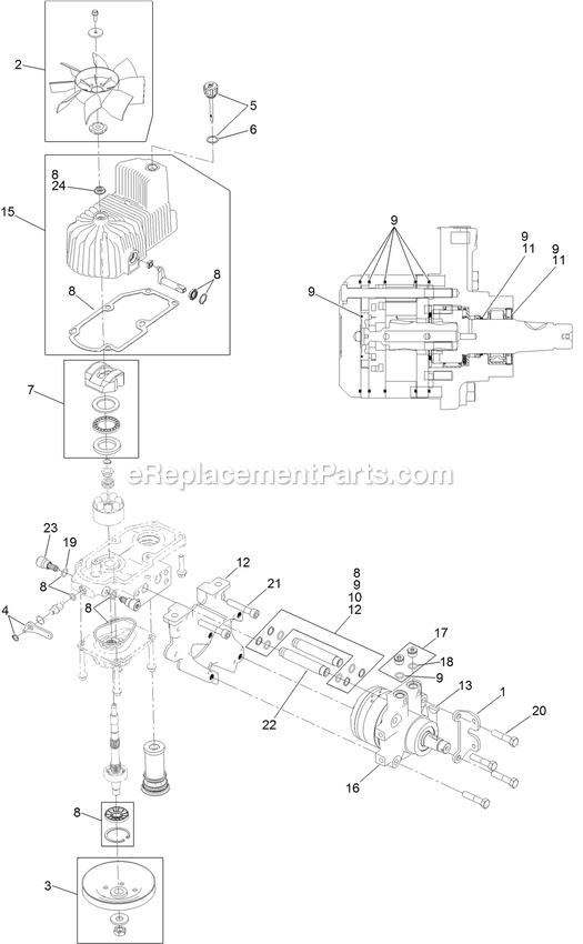 Toro 74945 (400000000-401799999) Z Master Professional 5000 Series , With 72in Rear Discharge Riding Mower Rh Hydro Assembly Diagram