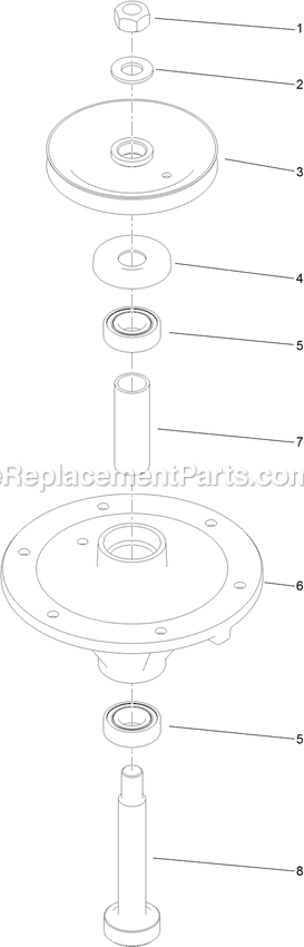 Toro 79534 (400000000-403259999) With 36in Turbo Force Cutting Unit GrandStand Mower Spindle Assembly Diagram