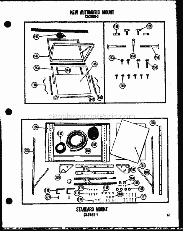 Amana 11-5G (P5439025R) Portable & Compact Series Room Air Conditioner New Automatic Mount Diagram