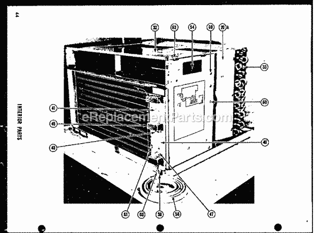 Amana 212-2SP Room Air Conditioner Interior Parts Diagram