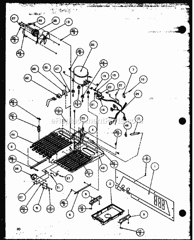 Amana 36278 (P1121804W L) Ref - Sxs/I&w Machine Compartment (Tec Comp) Diagram