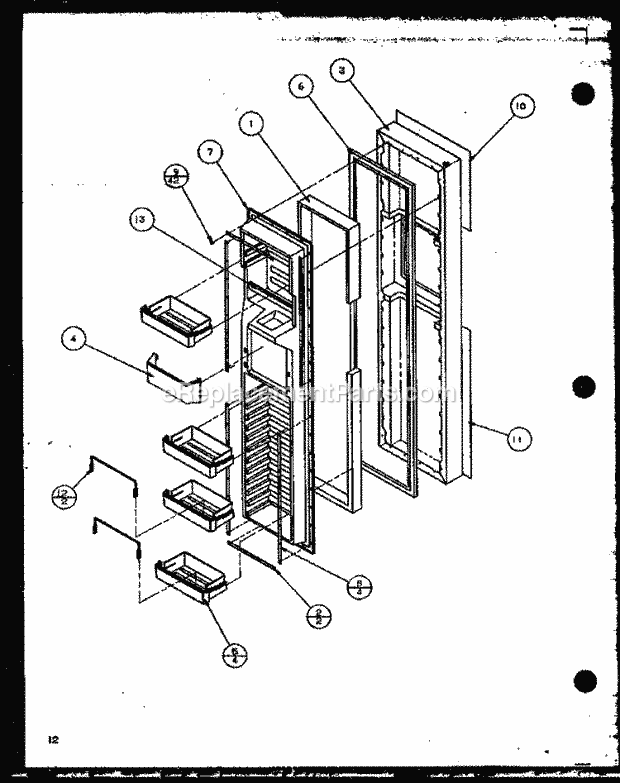 Amana 36528 (P1121602W L) Ref - Sxs/I&w Page F Diagram