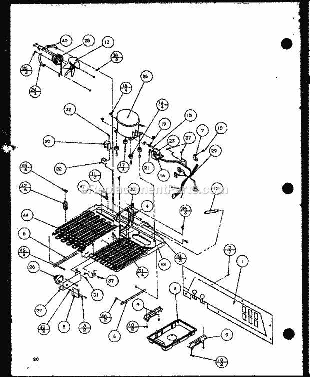 Amana 36538 (P1121904W L) Ref - Sxs Machine Compartment - Panasonic Diagram