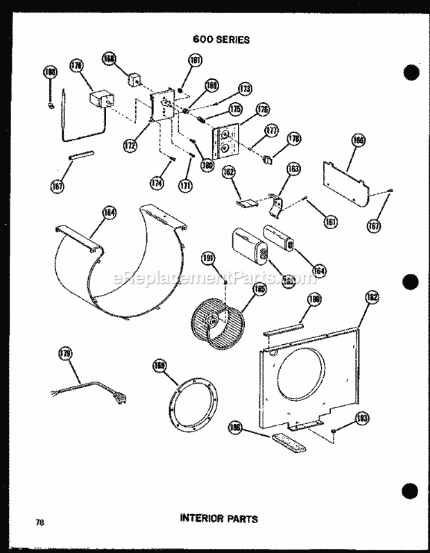 Amana 621-3J-1 (P5472026R) Mfg Number P5472039r, Room Air Conditioner Interior Parts Diagram