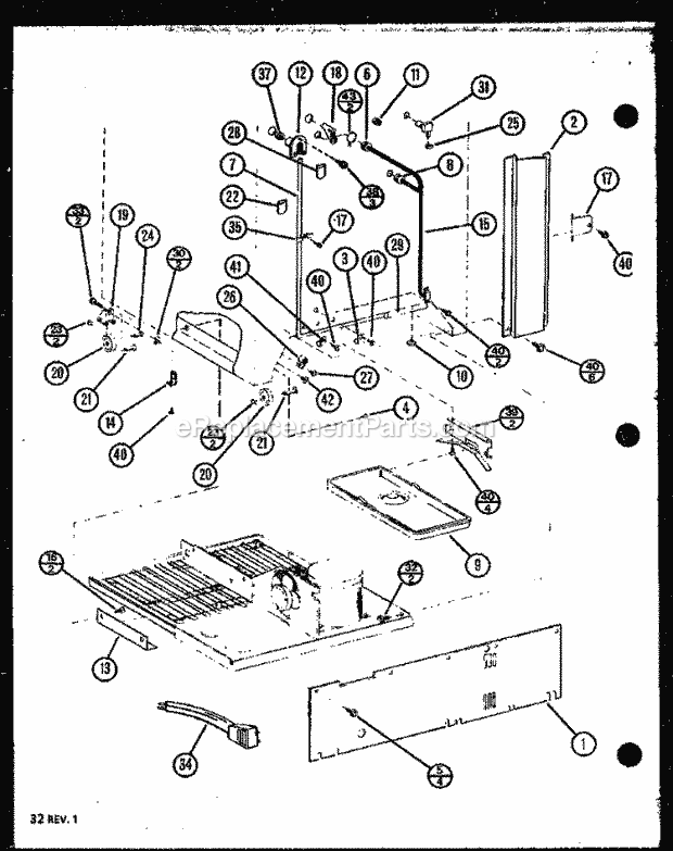 Amana 86871 (P1113701W) Mfg Number P1113702w, Ref - Top Mount Page 14 Diagram