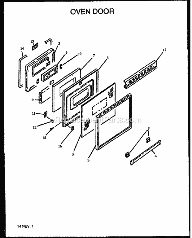 Amana ARR625W (P1130960N W) Mfg Number P1130970n W, Range- S/C S/I Ddraft Ele Oven Door Diagram