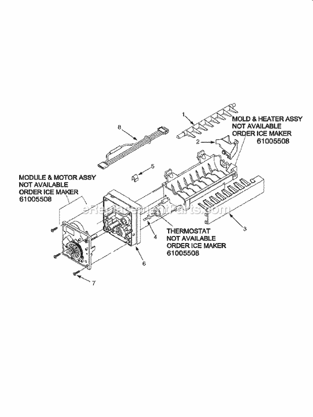 Amana ARS2661BC (PARS2661BC0) Ref - Sxs/I&w Ice Maker Diagram