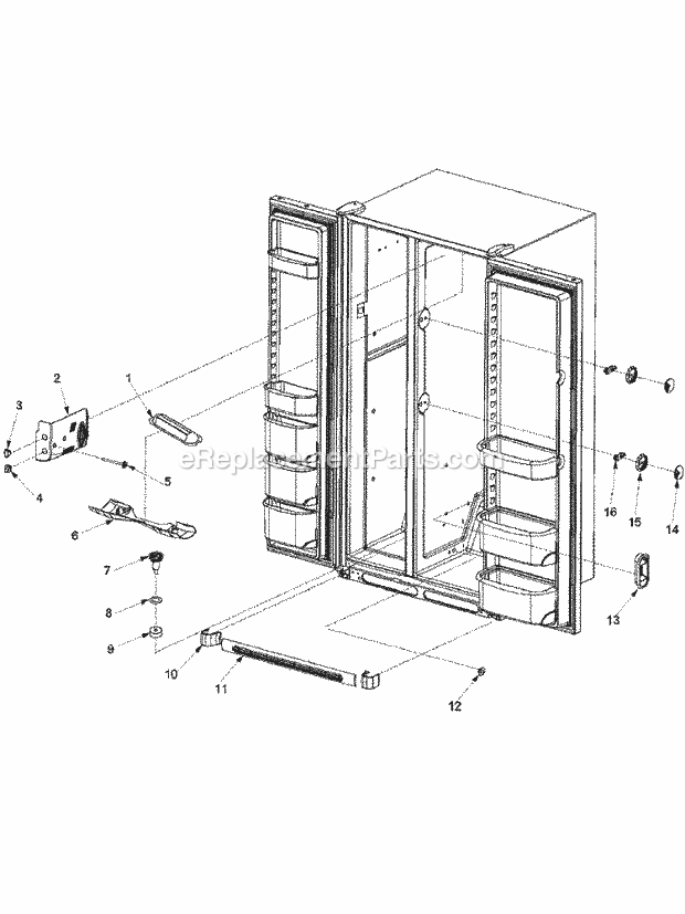 Amana ARS2661BC (PARS2661BC0) Ref - Sxs/I&w Light Covers and Toe Grille Diagram