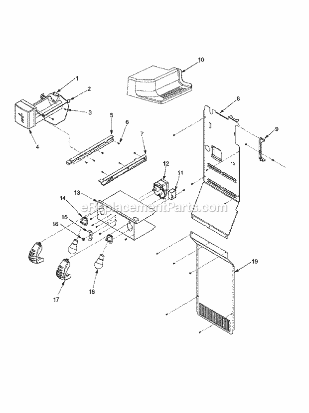 Amana ARS2661BC (PARS2661BC0) Ref - Sxs/I&w Lights and Ice Maker Diagram