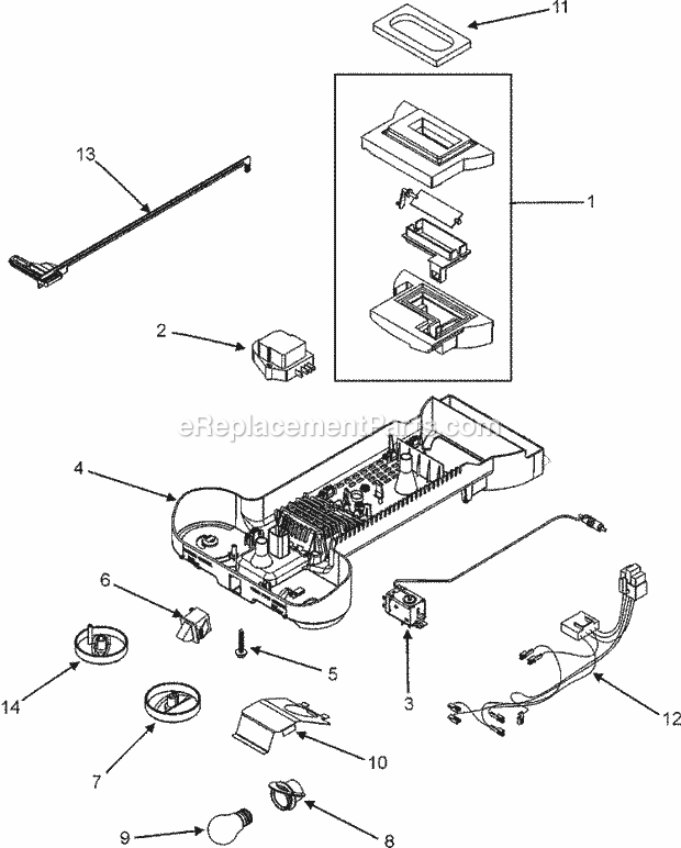 Amana ATB1836ARW Top Freezer Refrigerator Controls Diagram