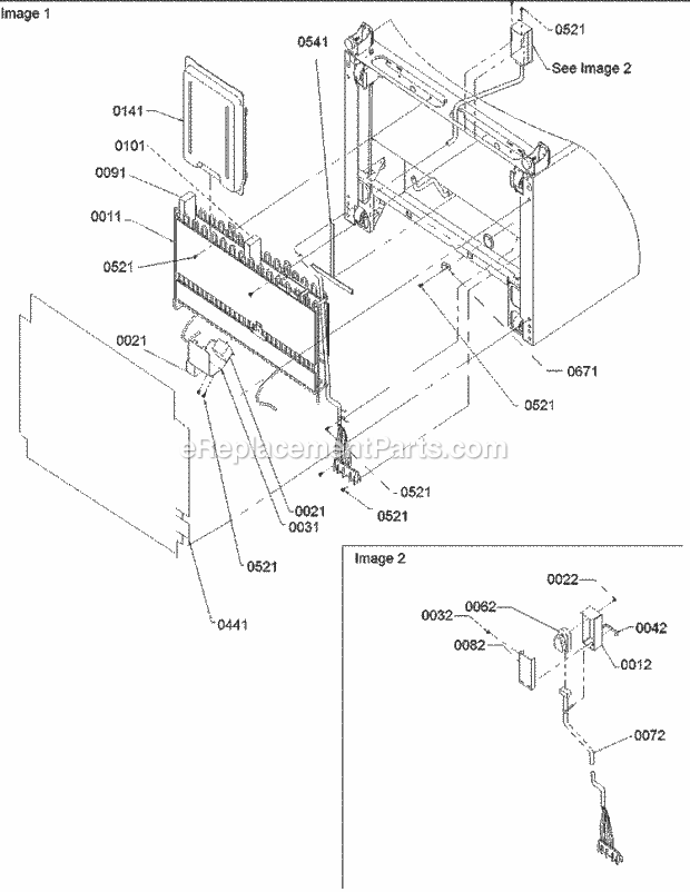 Amana BRF20VSE (P1321303W S) Mfg Number P1321309w S, Ref - Bottom Mounts Condenser & Timer Box Assy Diagram