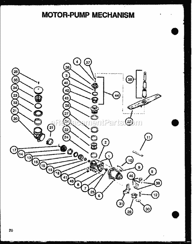 Amana DCS450W (P1139734N W) Dishwasher- Convertible Page E Diagram
