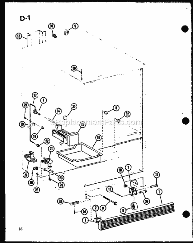 Amana ESBFC16C-C (P6023519W C) Ref - Bottom Mounts Page 7 Diagram